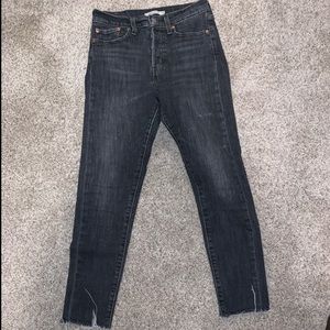 Black washed Levi jeans